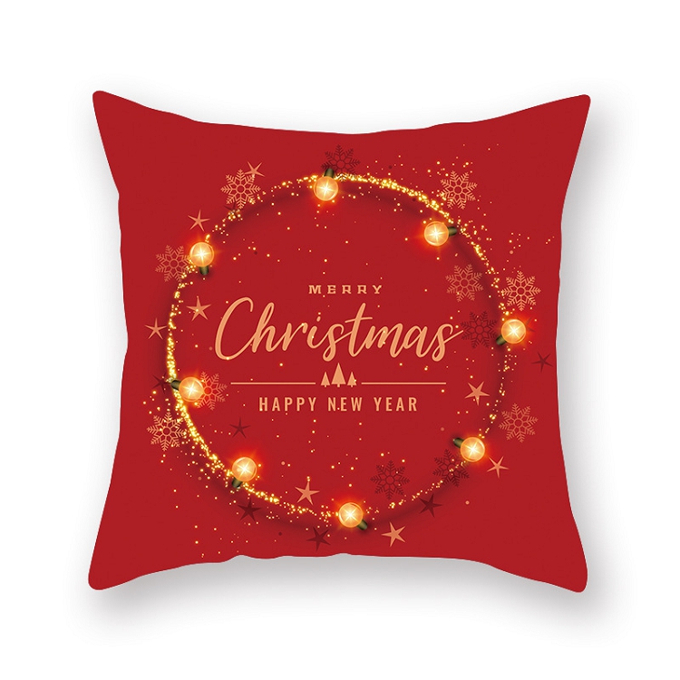 Christmas pillowcase Santa Claus Christmas tree elk snow bronzed sofa pillow cushion custom hair